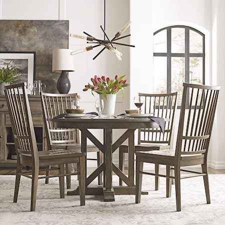 Dining Table Set with 4 Chairs